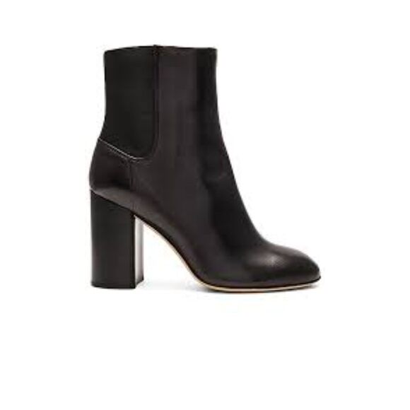 Rag and Bone $575 Black Agnes Leather Stacked Heel Ankle Boot Size 39/8.5 - Picture 2 of 7